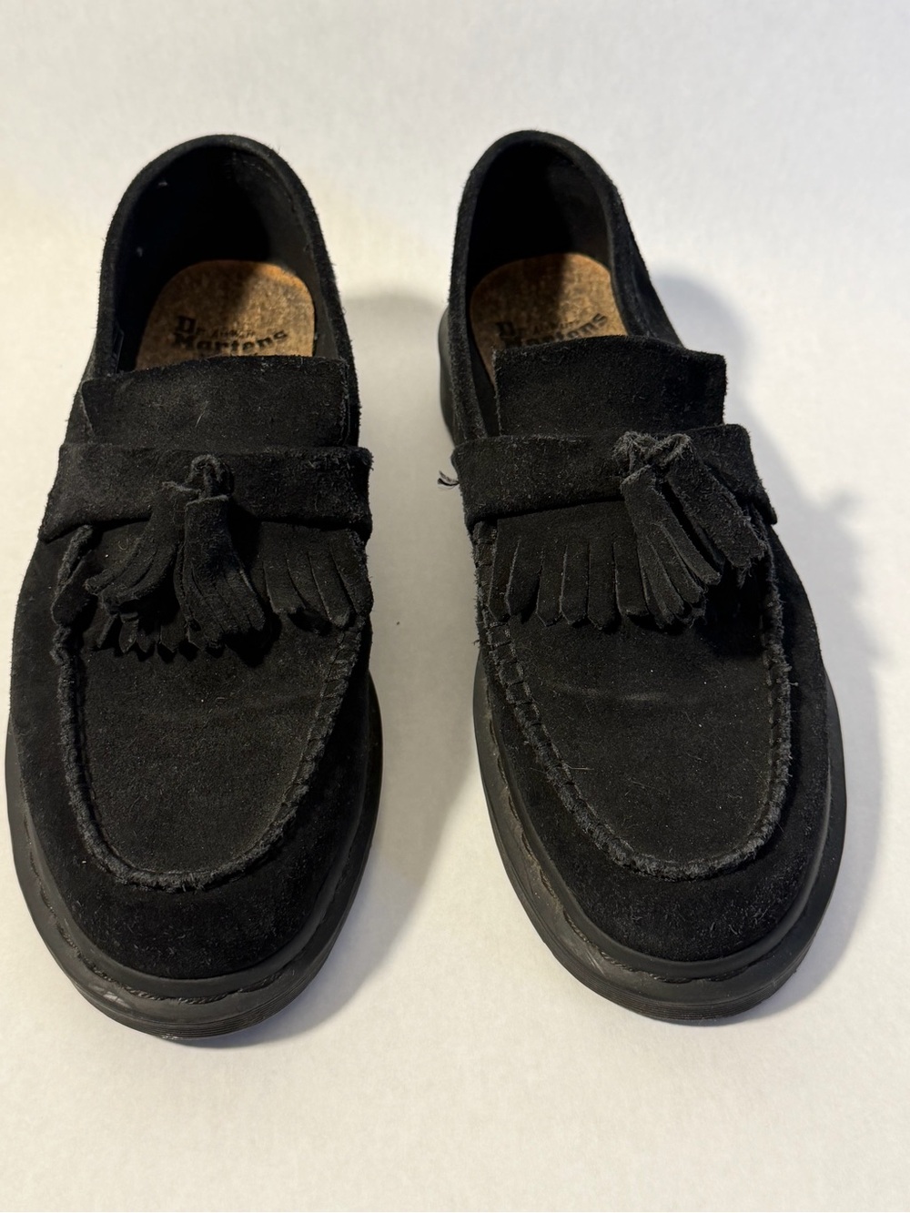Doc Martens Black Suede Tassel Loafers - Men